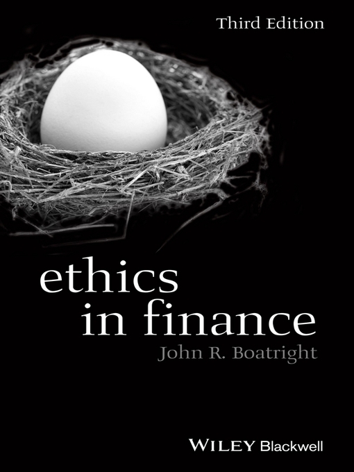 Title details for Ethics in Finance by John R. Boatright - Available